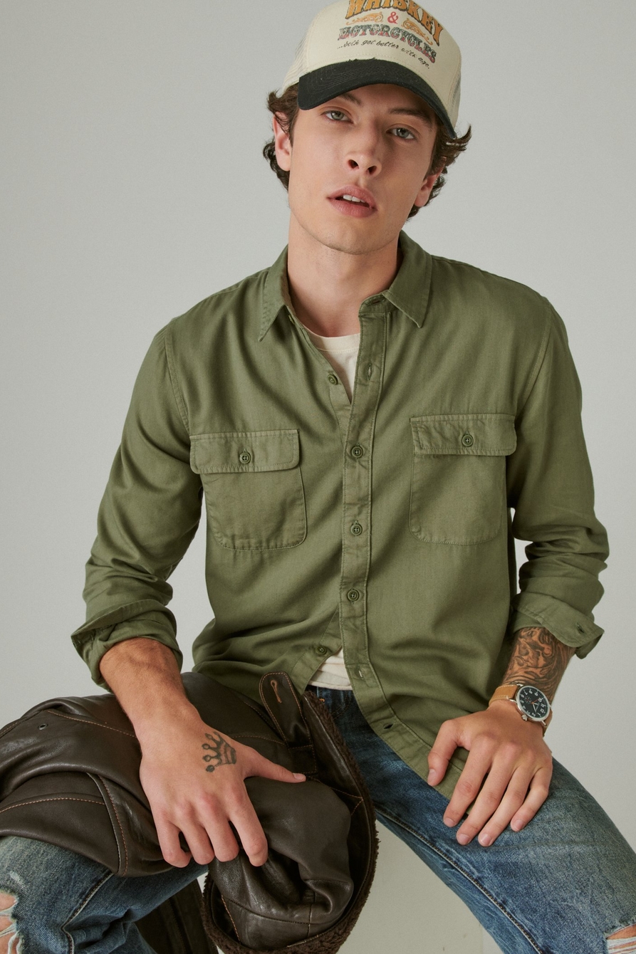 lived-in long sleeve utility shirt